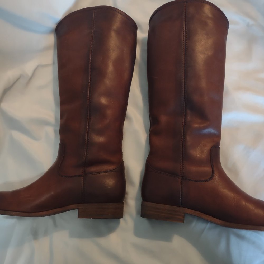FRYE BOOTS W 7.5M Cognac - Picture 3 of 10